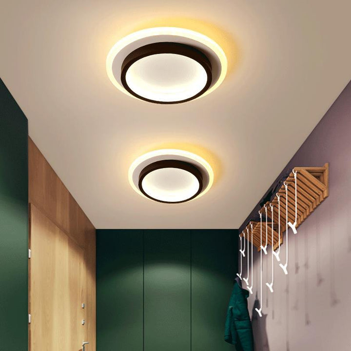 Plafonnier LED moderne minimaliste carré rond empilable en acrylique, fer, aluminium pour salon 