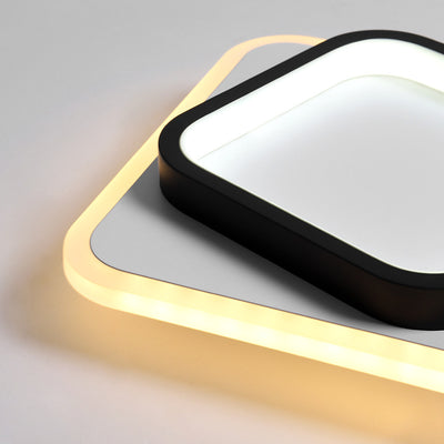 Luz de techo LED empotrada de montaje en superficie cuadrada redonda minimalista moderna de aluminio hierro acrílico para sala de estar 