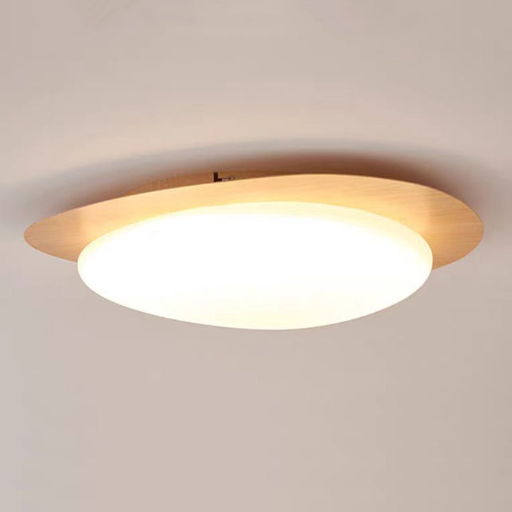 Zeitgenössische skandinavische Kieselstein-Oval-Acryl-Eisen-LED-Deckenleuchte für das Schlafzimmer 
