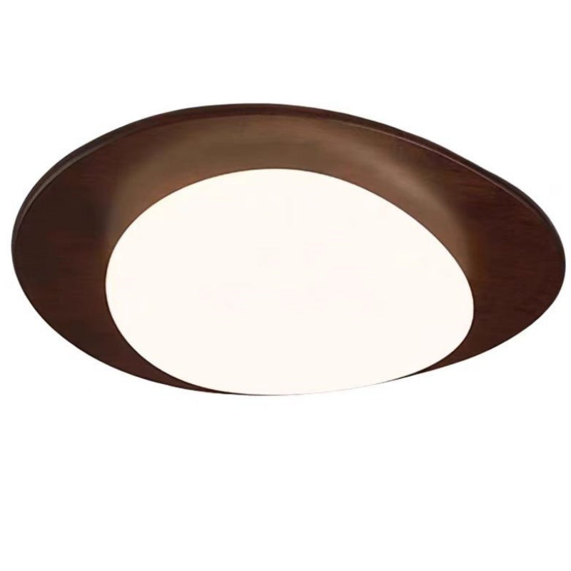 Luz de techo LED de montaje empotrado de hierro acrílico ovalado de guijarros escandinavos contemporáneos para dormitorio 