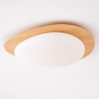 Luz de techo LED de montaje empotrado de hierro acrílico ovalado de guijarros escandinavos contemporáneos para dormitorio 