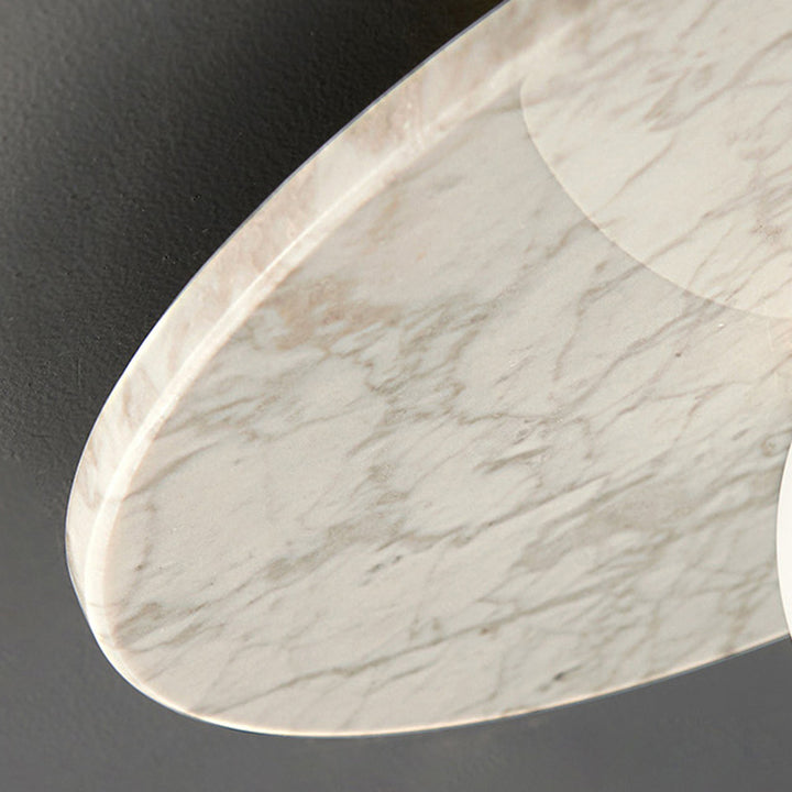 Zeitgenössisches nordisches rundes Magic Bean Glas Marmor Kupfer 1-Licht Semi-Flush Mount Deckenleuchte für Schlafzimmer 