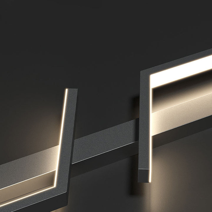 Modern Minimalist Strip Rectangle Line Silicone Aluminum LED Wall Sconce Lamp For Living Room
