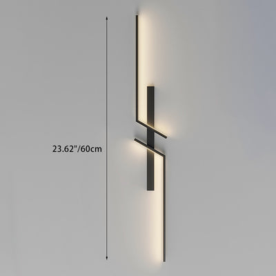 Modern Minimalist Strip Rectangle Line Silicone Aluminum LED Wall Sconce Lamp For Living Room