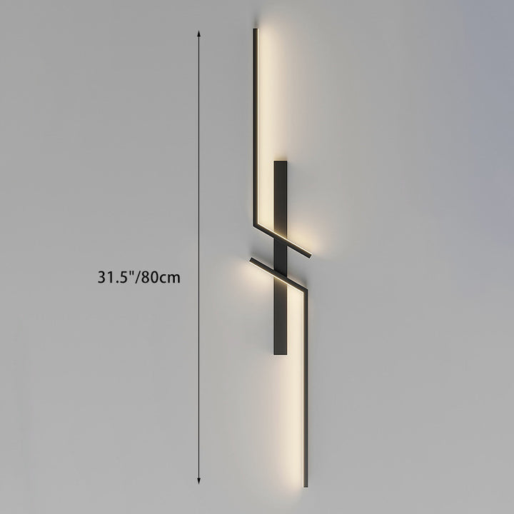 Modern Minimalist Strip Rectangle Line Silicone Aluminum LED Wall Sconce Lamp For Living Room