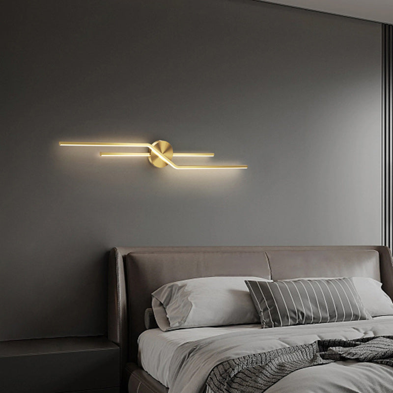 Applique Murale LED en Laiton Rond Minimaliste Moderne Pour Salon 