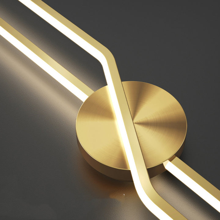 Applique Murale LED en Laiton Rond Minimaliste Moderne Pour Salon 