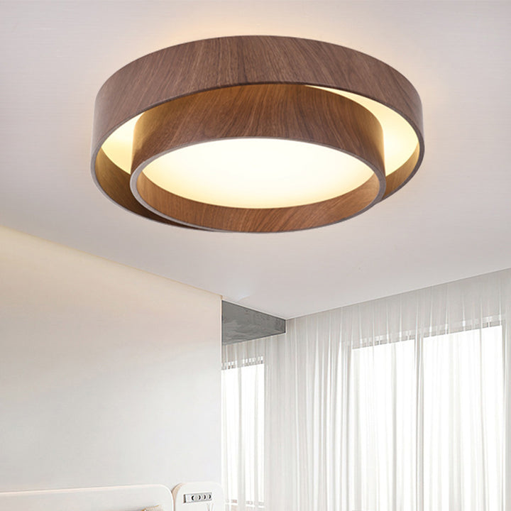 Zeitgenössische skandinavische runde PVC-Eisen-LED-Deckenleuchte für das Wohnzimmer 
