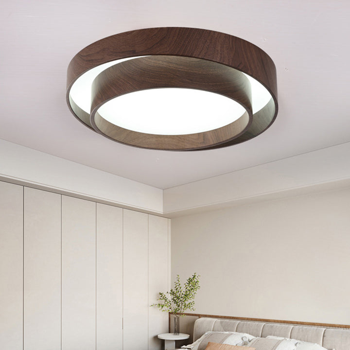 Zeitgenössische skandinavische runde PVC-Eisen-LED-Deckenleuchte für das Wohnzimmer 