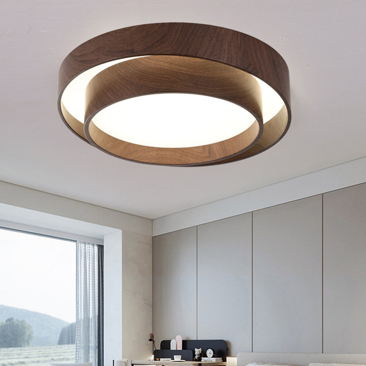 Zeitgenössische skandinavische runde PVC-Eisen-LED-Deckenleuchte für das Wohnzimmer 