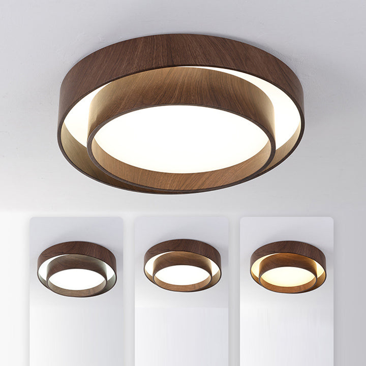 Zeitgenössische skandinavische runde PVC-Eisen-LED-Deckenleuchte für das Wohnzimmer 