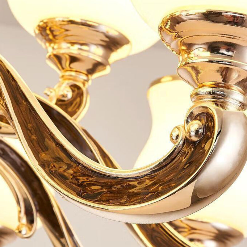 Lustre Contemporain Scandinave Rond Cylindrique en Verre et Zinc à 6/8/10 Lumières pour Salon 