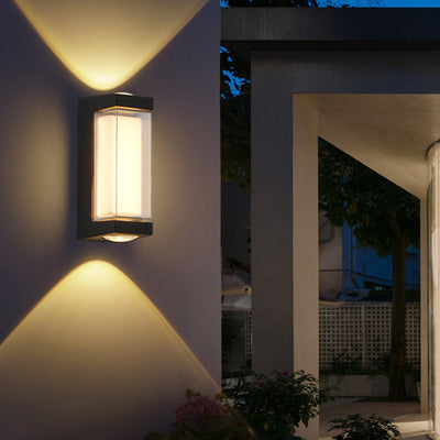 Applique murale LED en aluminium PC diamant rond rectangulaire de simplicité moderne pour jardin 