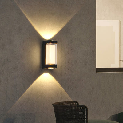 Applique murale LED en aluminium PC diamant rond rectangulaire de simplicité moderne pour jardin 