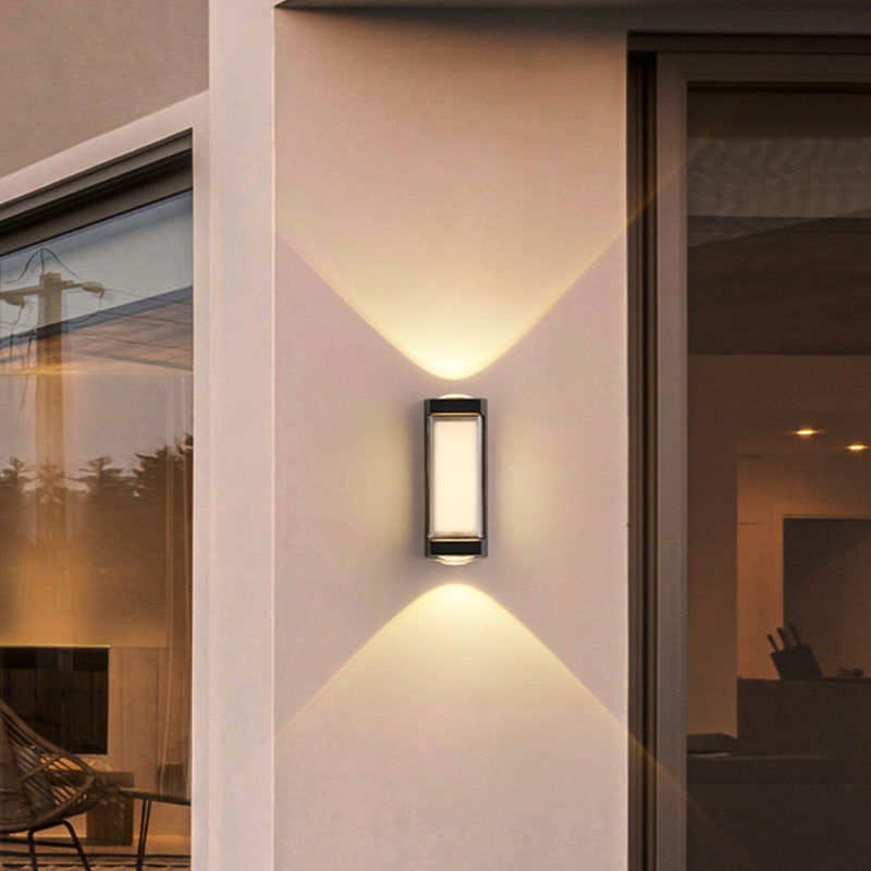 Applique murale LED en aluminium PC diamant rond rectangulaire de simplicité moderne pour jardin 