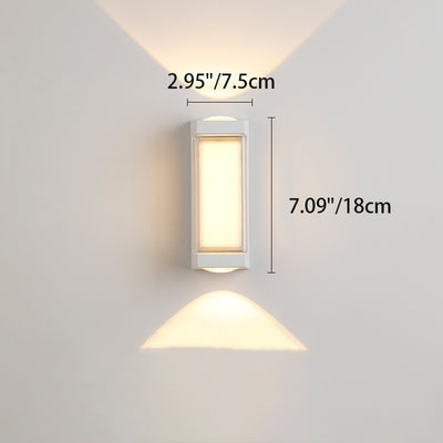 Applique murale LED en aluminium PC diamant rond rectangulaire de simplicité moderne pour jardin 