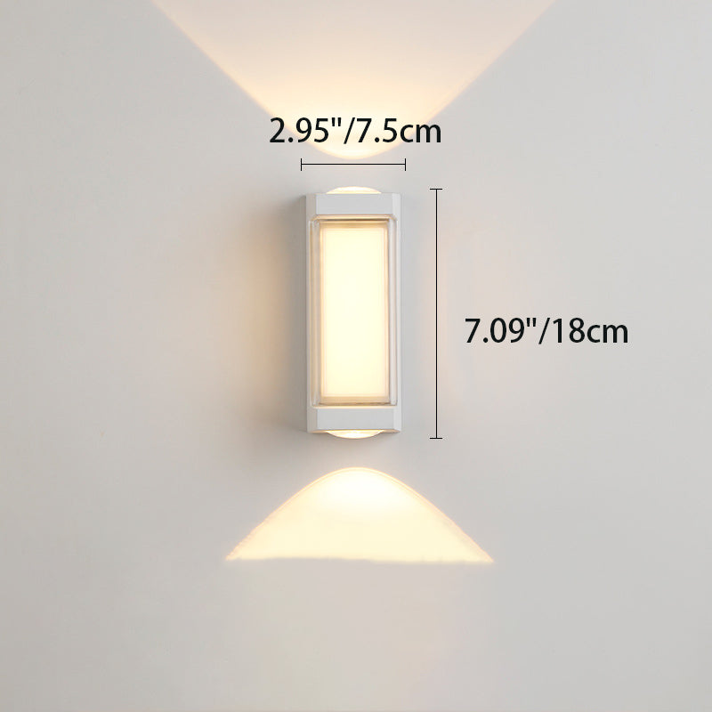 Applique murale LED en aluminium PC diamant rond rectangulaire de simplicité moderne pour jardin 