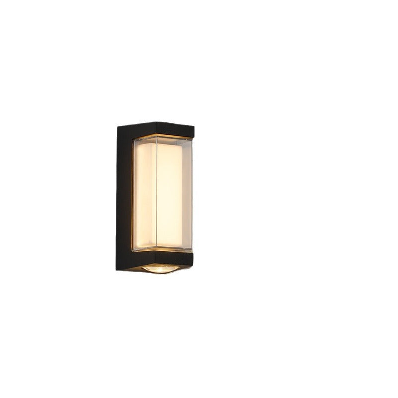 Applique murale LED en aluminium PC diamant rond rectangulaire de simplicité moderne pour jardin 