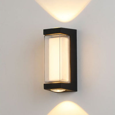 Applique murale LED en aluminium PC diamant rond rectangulaire de simplicité moderne pour jardin 