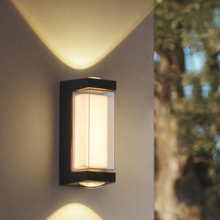 Applique murale LED en aluminium PC diamant rond rectangulaire de simplicité moderne pour jardin 