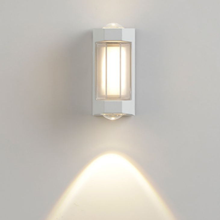 Applique murale LED en aluminium PC diamant rond rectangulaire de simplicité moderne pour jardin 