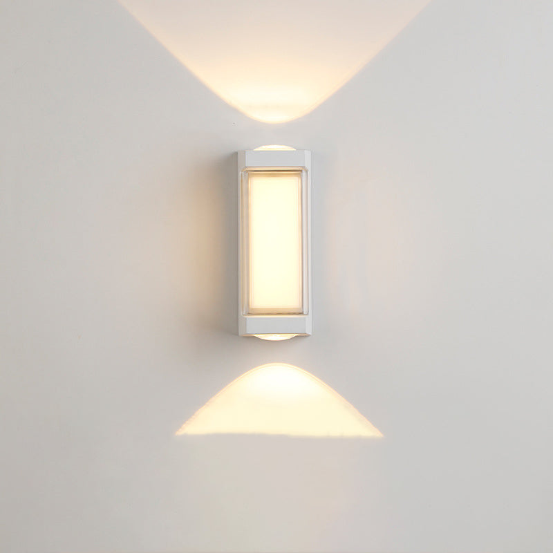 Applique murale LED en aluminium PC diamant rond rectangulaire de simplicité moderne pour jardin 