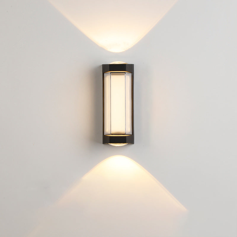 Applique murale LED en aluminium PC diamant rond rectangulaire de simplicité moderne pour jardin 