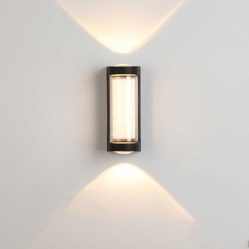 Applique murale LED en aluminium PC diamant rond rectangulaire de simplicité moderne pour jardin 