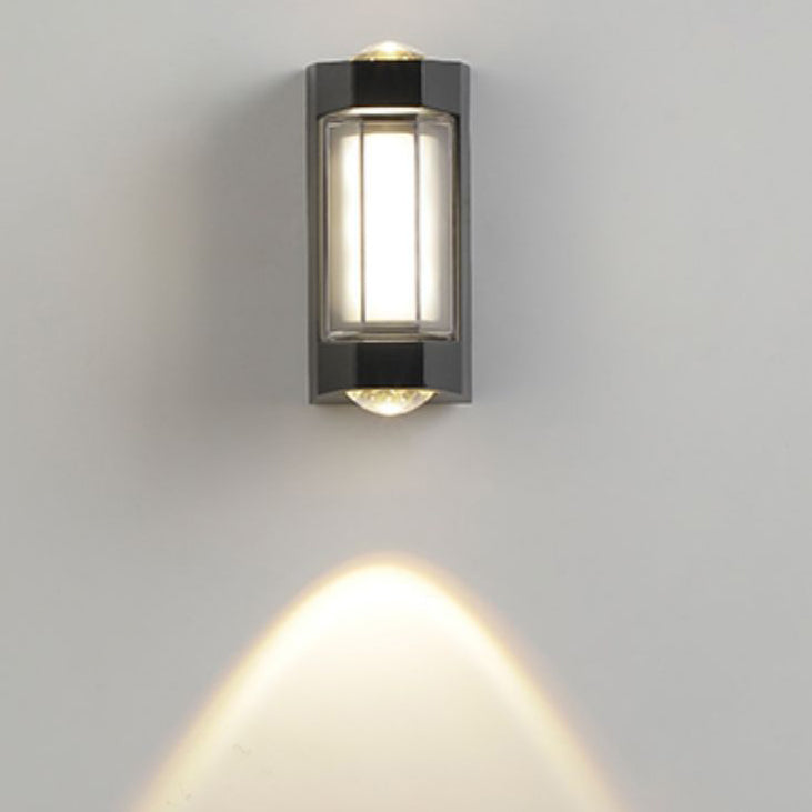 Applique murale LED en aluminium PC diamant rond rectangulaire de simplicité moderne pour jardin 