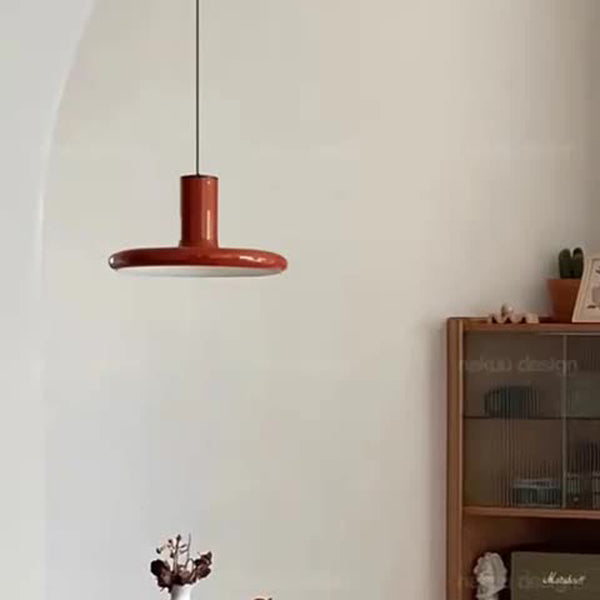 Frisbee en aluminium traditionnel chinois en forme de cylindre rond 1-lumière pour salon 