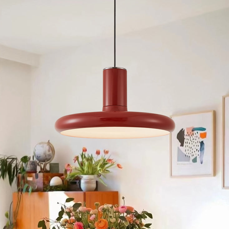 Frisbee en aluminium traditionnel chinois en forme de cylindre rond 1-lumière pour salon 
