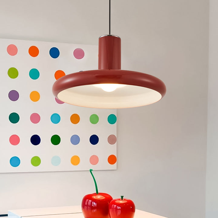 Frisbee en aluminium traditionnel chinois en forme de cylindre rond 1-lumière pour salon 