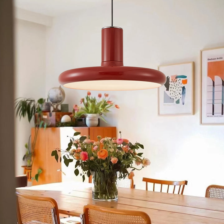Frisbee en aluminium traditionnel chinois en forme de cylindre rond 1-lumière pour salon 