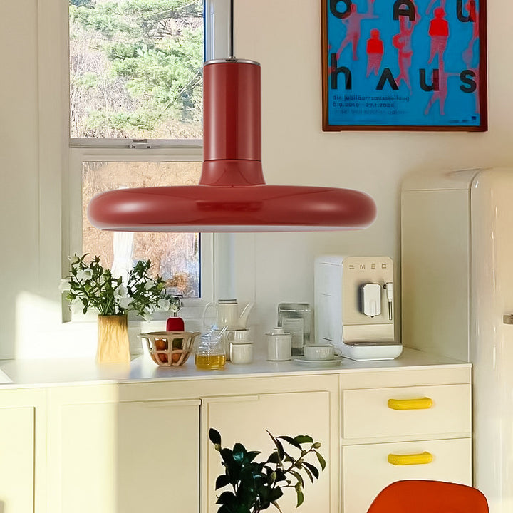 Frisbee en aluminium traditionnel chinois en forme de cylindre rond 1-lumière pour salon 