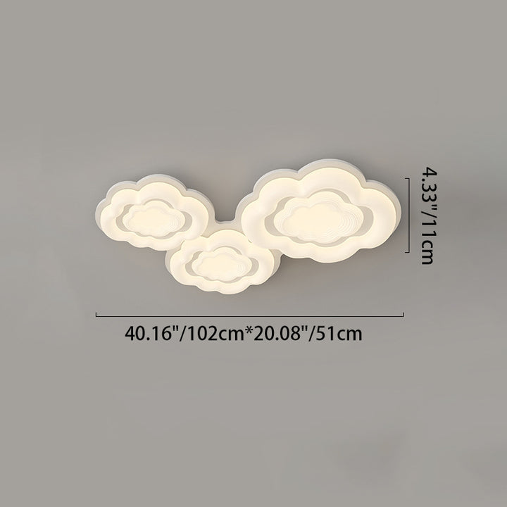 Lumière de plafond encastrée LED en fer PE crème Art déco moderne pour salon 