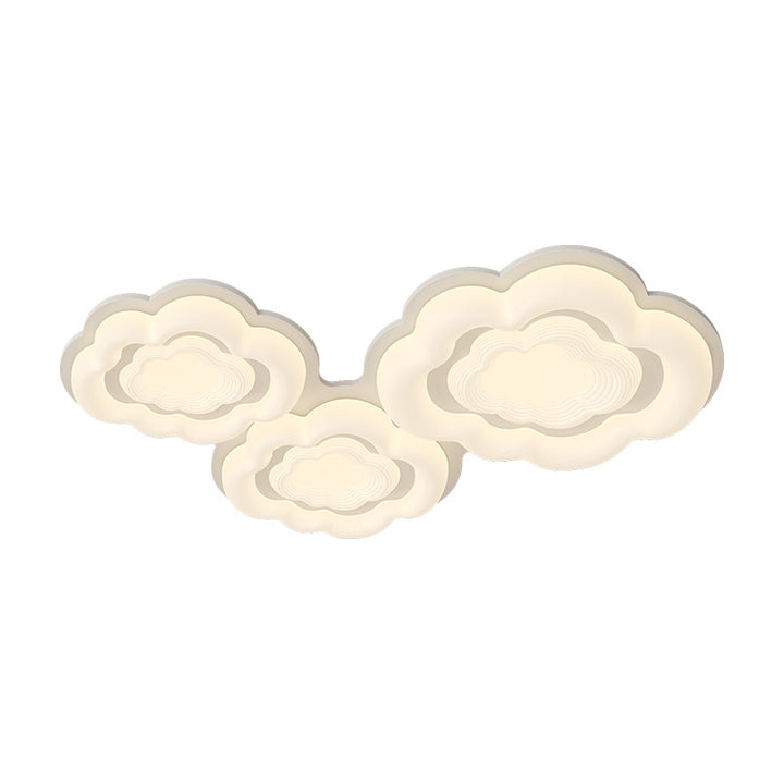 Lumière de plafond encastrée LED en fer PE crème Art déco moderne pour salon 