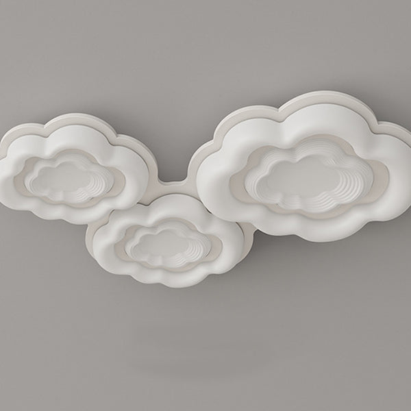 Lumière de plafond encastrée LED en fer PE crème Art déco moderne pour salon 