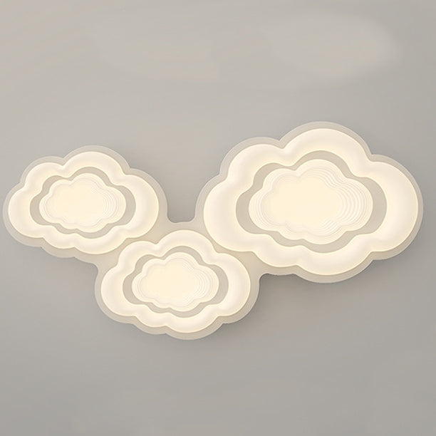 Lumière de plafond encastrée LED en fer PE crème Art déco moderne pour salon 
