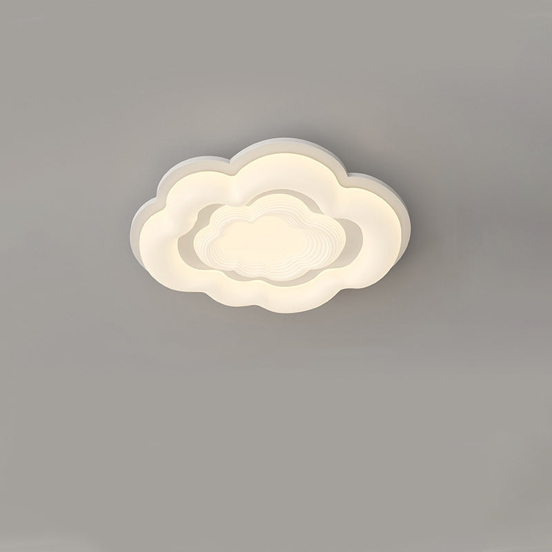 Lumière de plafond encastrée LED en fer PE crème Art déco moderne pour salon 