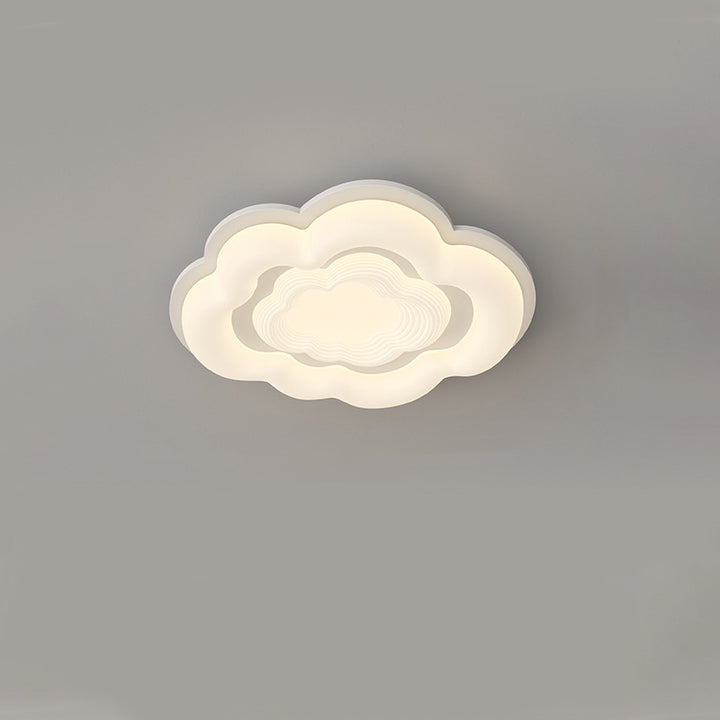 Lumière de plafond encastrée LED en fer PE crème Art déco moderne pour salon 