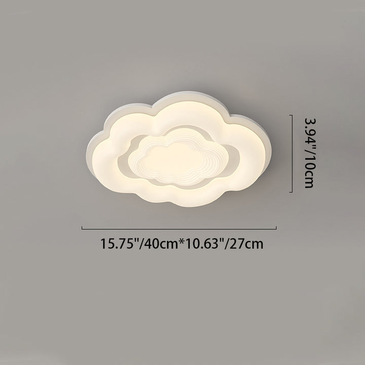 Lumière de plafond encastrée LED en fer PE crème Art déco moderne pour salon 