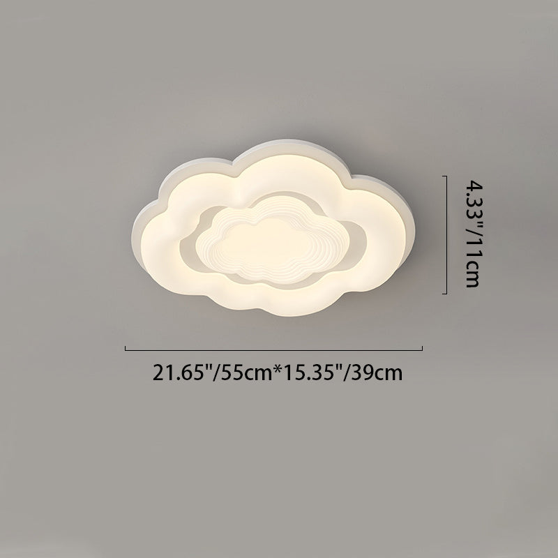 Lumière de plafond encastrée LED en fer PE crème Art déco moderne pour salon 