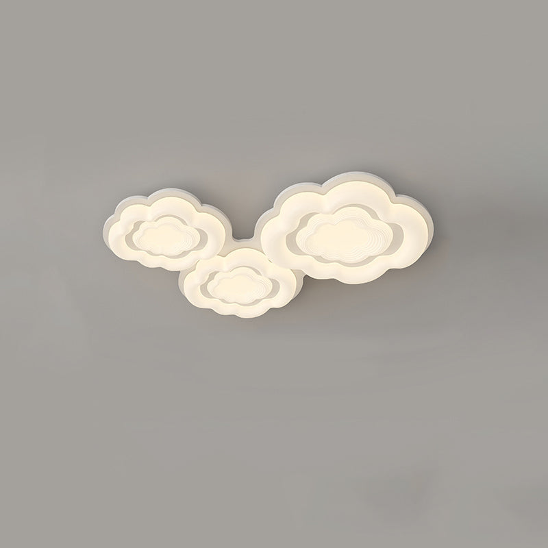 Lumière de plafond encastrée LED en fer PE crème Art déco moderne pour salon 