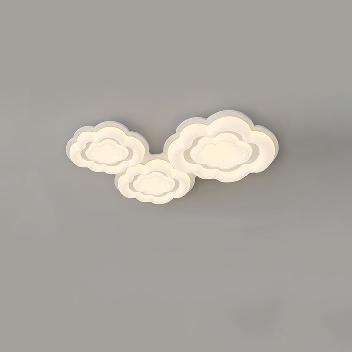 Lumière de plafond encastrée LED en fer PE crème Art déco moderne pour salon 