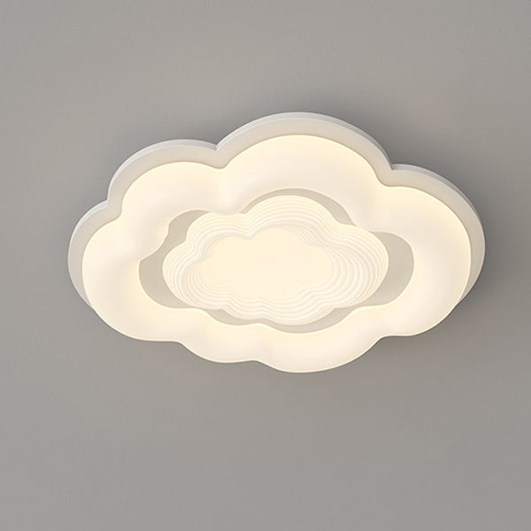 Lumière de plafond encastrée LED en fer PE crème Art déco moderne pour salon 