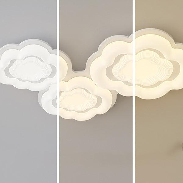 Lumière de plafond encastrée LED en fer PE crème Art déco moderne pour salon 