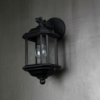 Applique murale hexagonale contemporaine scandinave en verre étanche à une lumière en aluminium pour jardin 