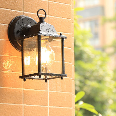 Lampe murale moderne minimaliste en verre rectangulaire carré rond en aluminium à 1 lumière pour jardin 