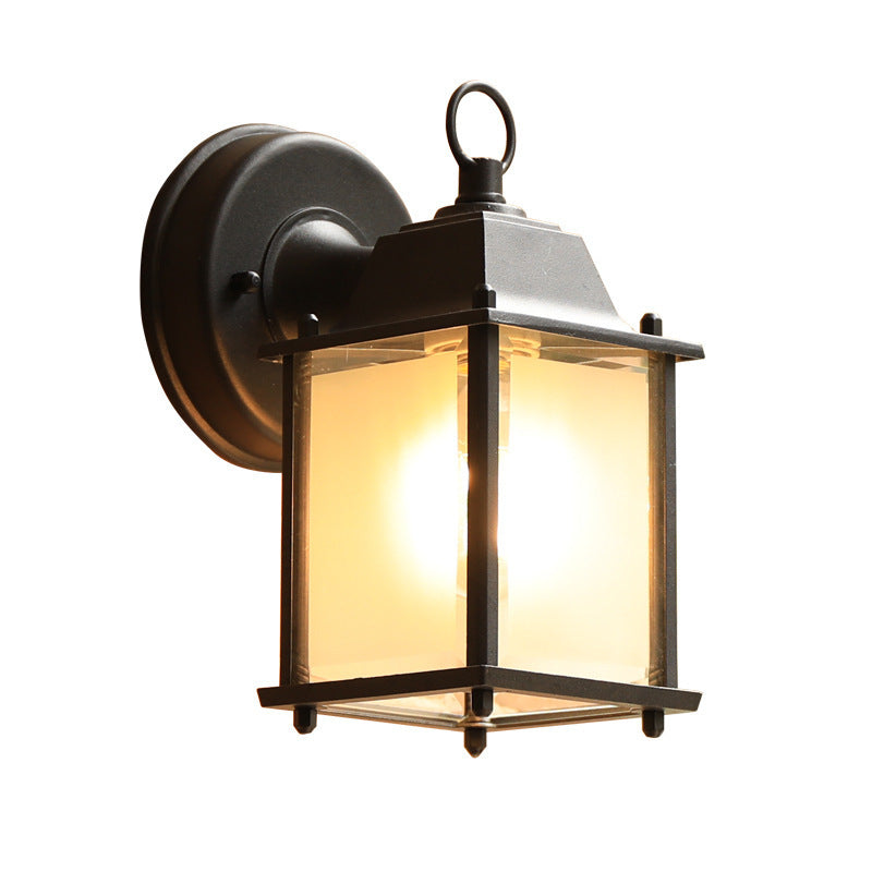 Lampe murale moderne minimaliste en verre rectangulaire carré rond en aluminium à 1 lumière pour jardin 