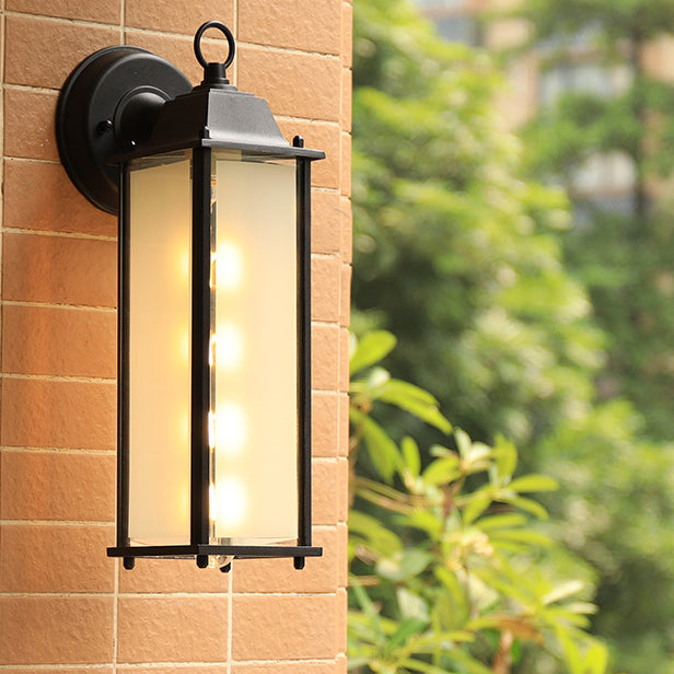 Lampe murale moderne minimaliste en verre rectangulaire carré rond en aluminium à 1 lumière pour jardin 